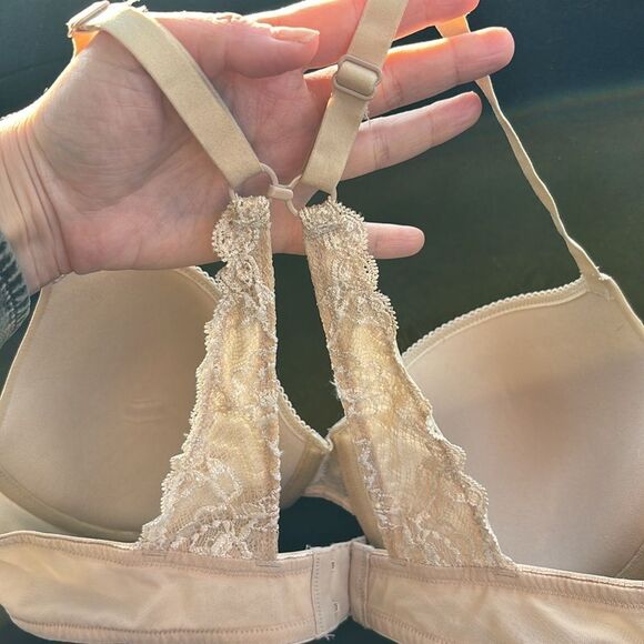 NWOT Calvin Klein Tan Lace Convertible Racerback Demi Bra 36C - Picture 5 of 14